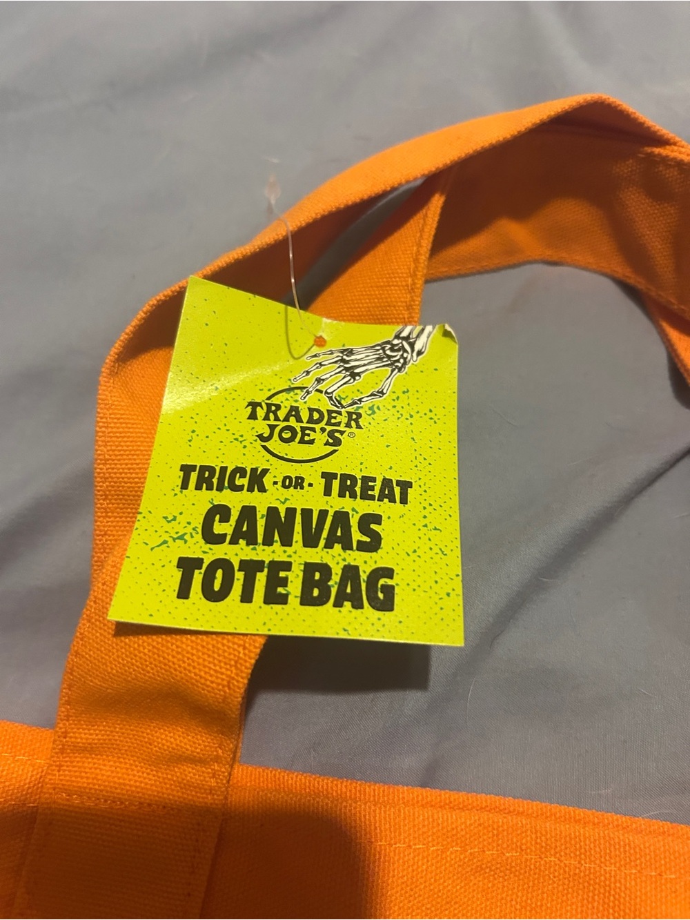 Trader Joe’s Orange Canvas Tote Bag - Picture 3 of 4